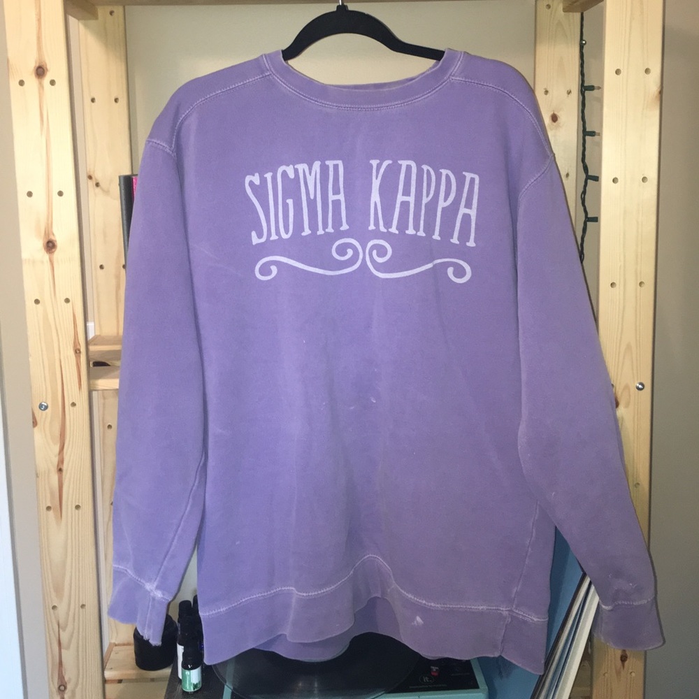 Sigma Kappa Comfort Colors Sweatshirt W L Vintage